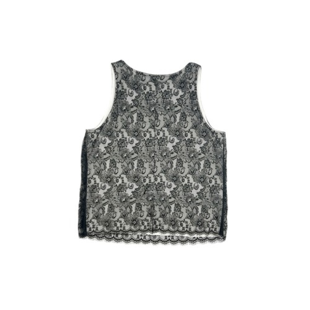 LOFT Black Lace Layered Sleeveless Tank Top Size Large - Picture 2 of 6